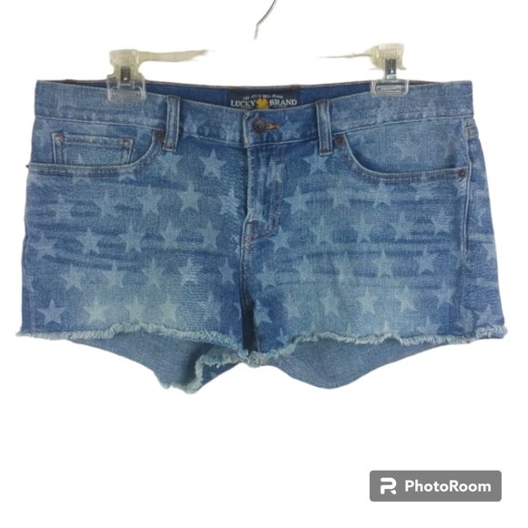Lucky Brand Denim Stars Riley Shorts Sz 8 / 29 EUC - Picture 1 of 9